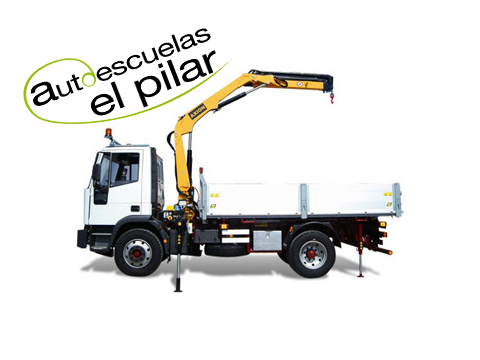 Grúa autocarga y camión pluma